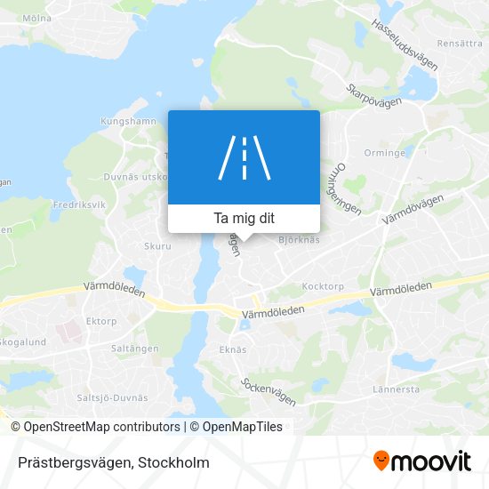 Prästbergsvägen karta