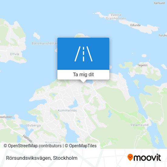 Rörsundsviksvägen karta
