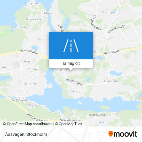 Åsavägen karta