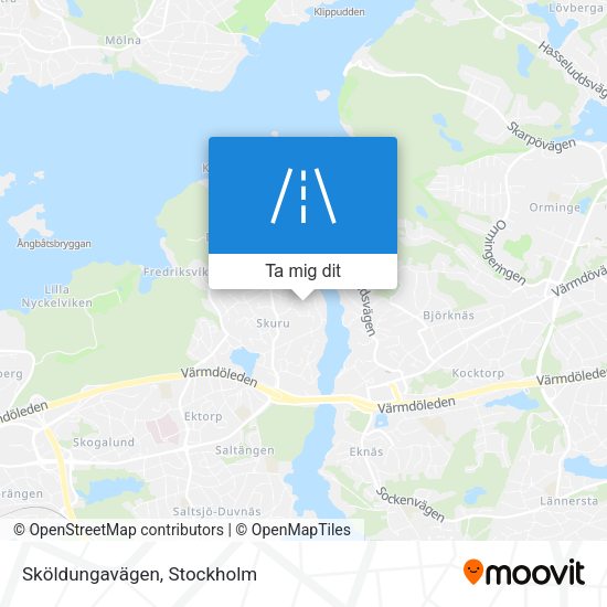 Sköldungavägen karta