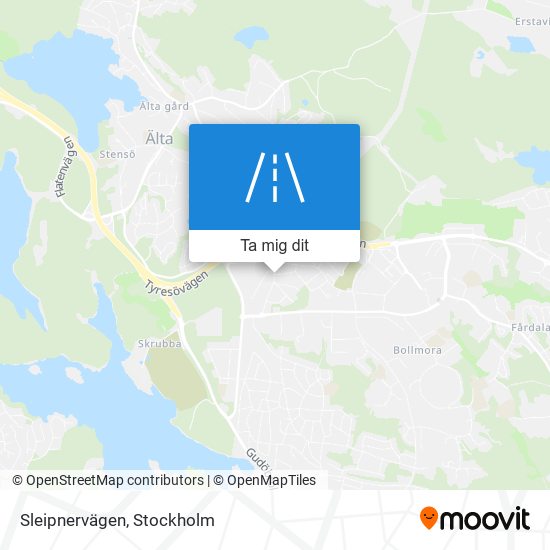 Sleipnervägen karta