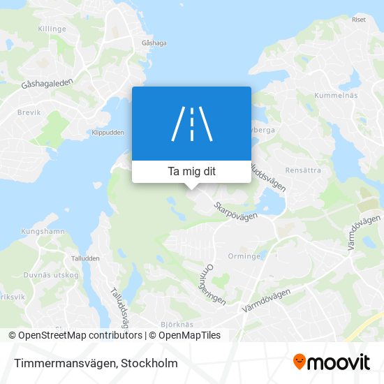 Timmermansvägen karta