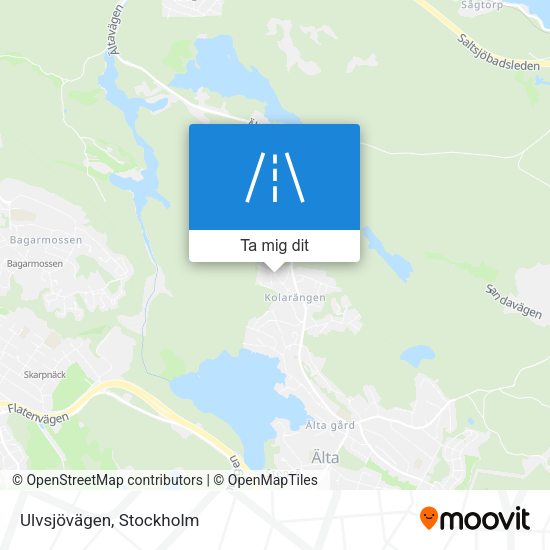Ulvsjövägen karta