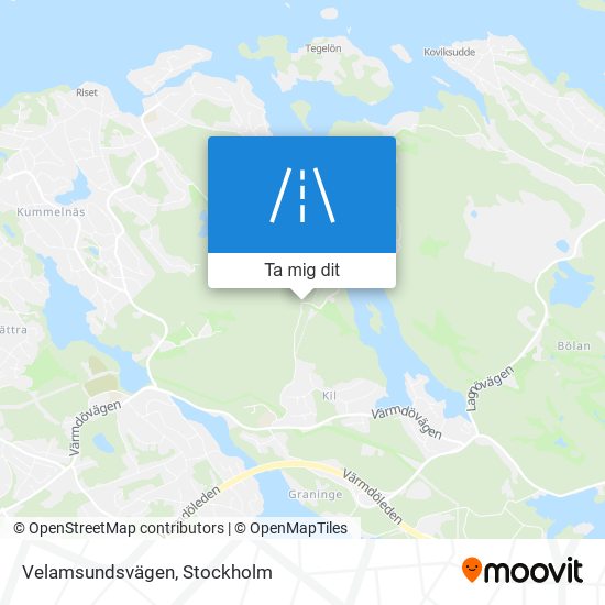 Velamsundsvägen karta