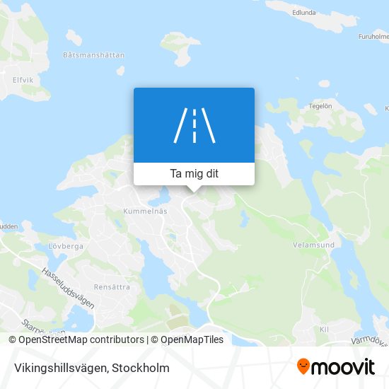 Vikingshillsvägen karta