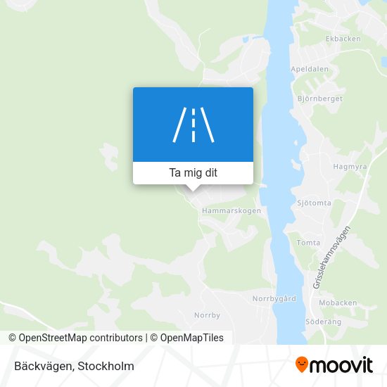 Bäckvägen karta