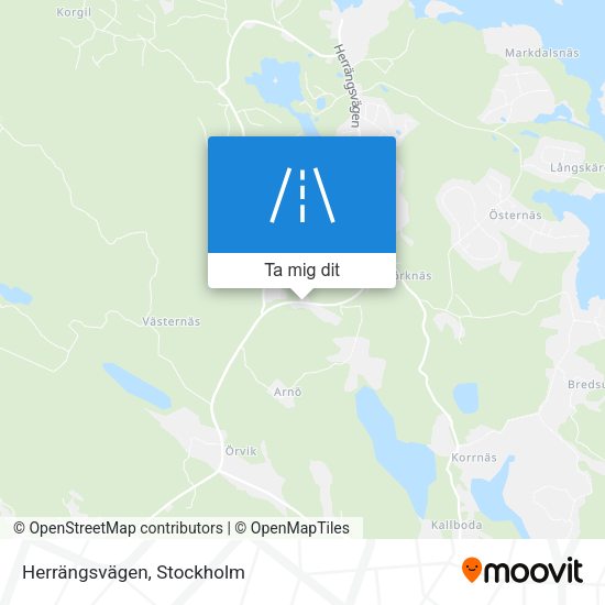 Herrängsvägen karta
