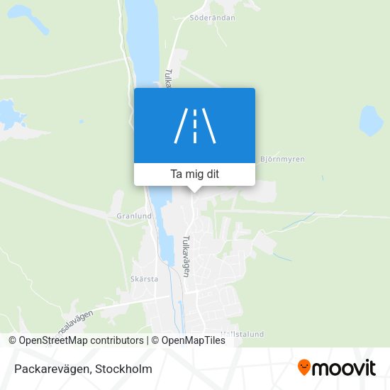 Packarevägen karta