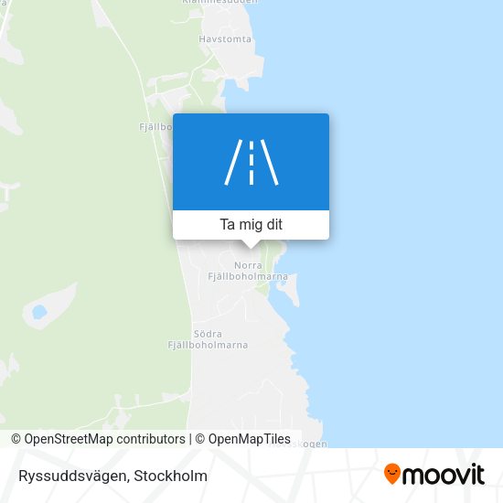 Ryssuddsvägen karta