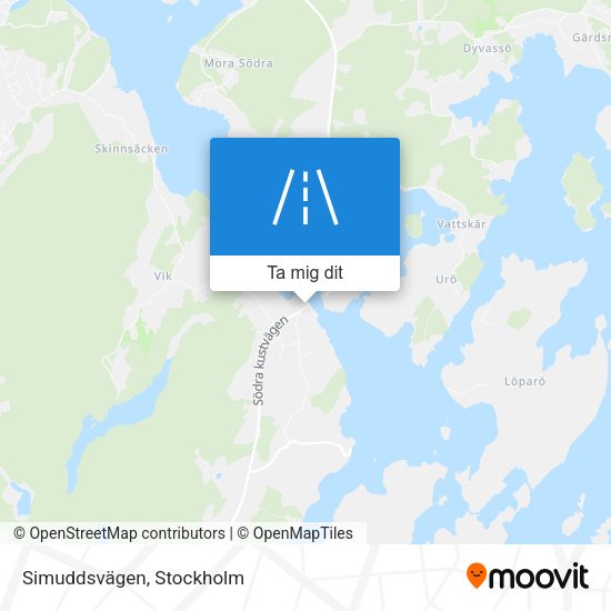 Simuddsvägen karta