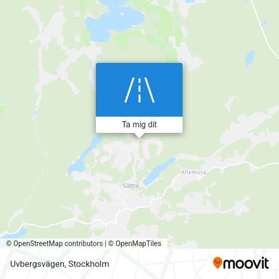 Uvbergsvägen karta