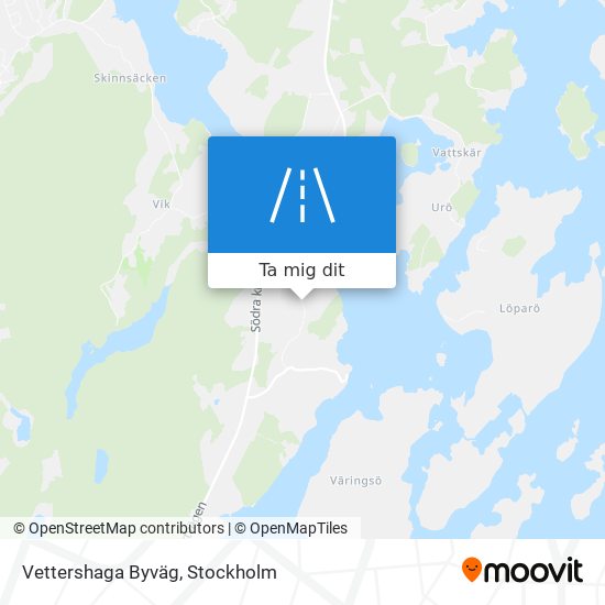 Vettershaga Byväg karta