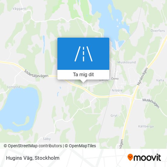 Hugins Väg karta