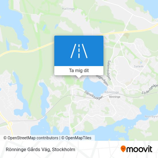 Rönninge Gårds Väg karta