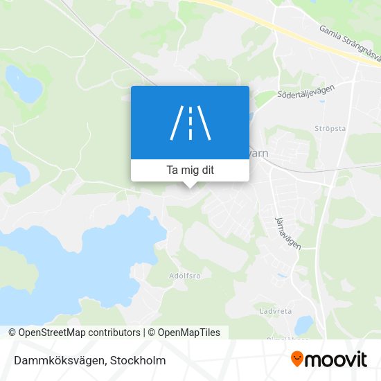 Dammköksvägen karta