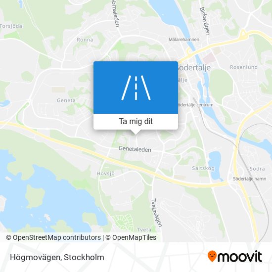 Högmovägen karta