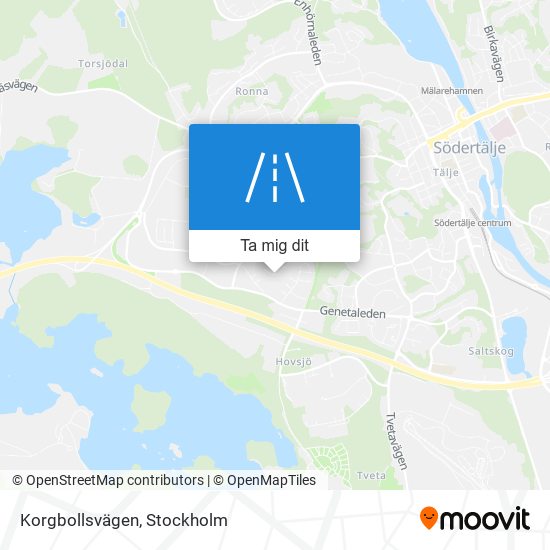 Korgbollsvägen karta