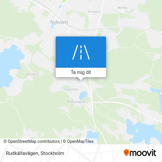 Rudkällavägen karta