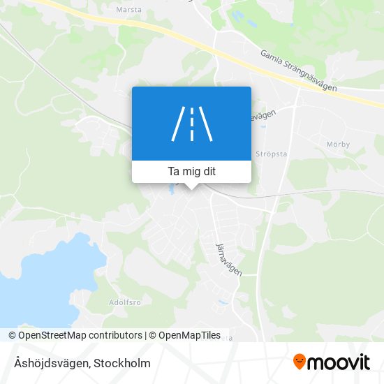 Åshöjdsvägen karta