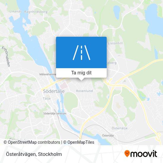 Österåtvägen karta