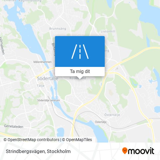 Strindbergsvägen karta