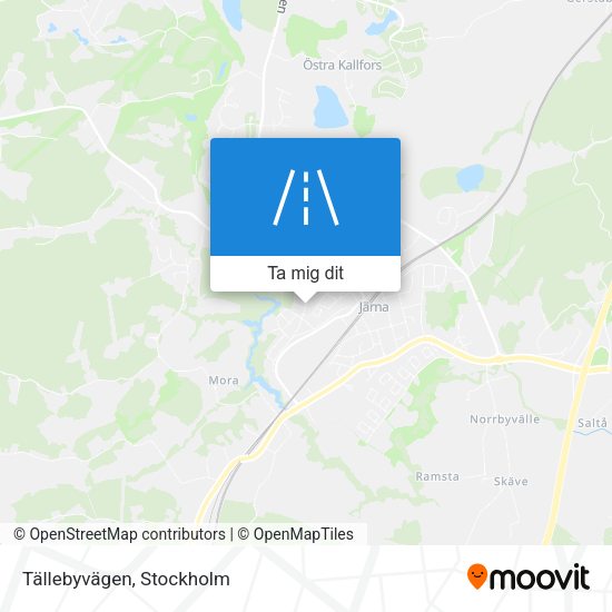 Tällebyvägen karta