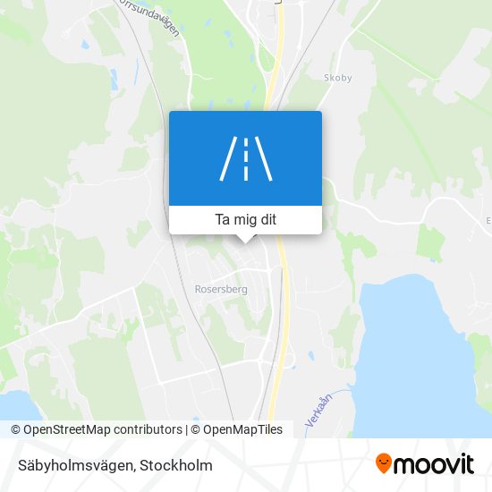 Säbyholmsvägen karta