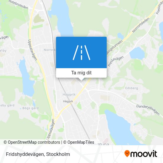 Fridshyddevägen karta
