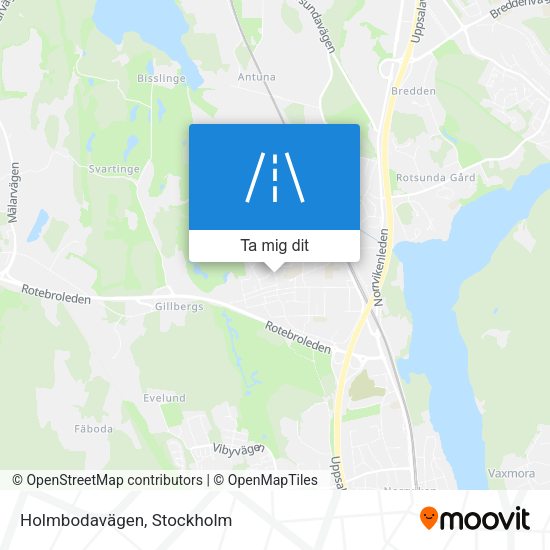Holmbodavägen karta