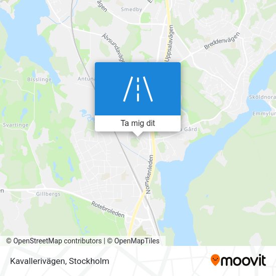 Kavallerivägen karta