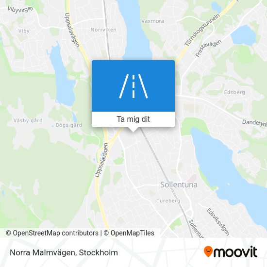 Norra Malmvägen karta