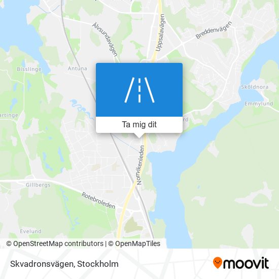 Skvadronsvägen karta