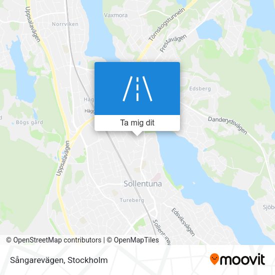 Sångarevägen karta