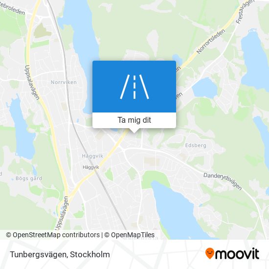 Tunbergsvägen karta