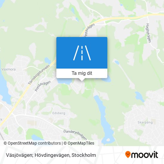 Väsjövägen; Hövdingevägen karta