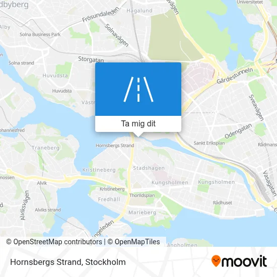 Hornsbergs Strand karta