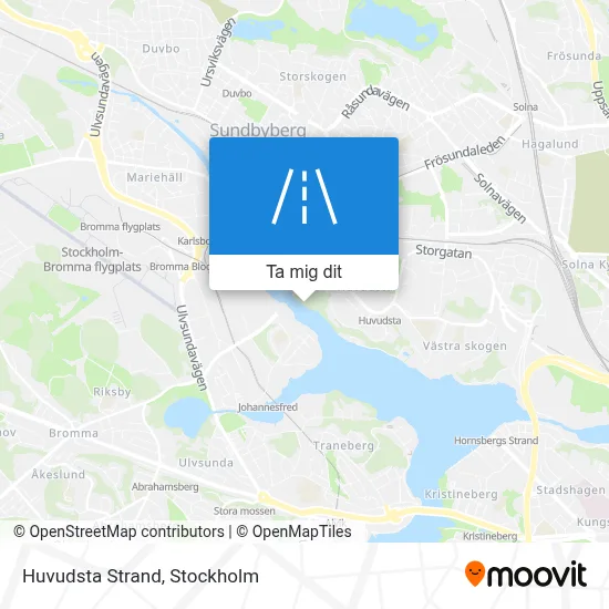 Huvudsta Strand karta