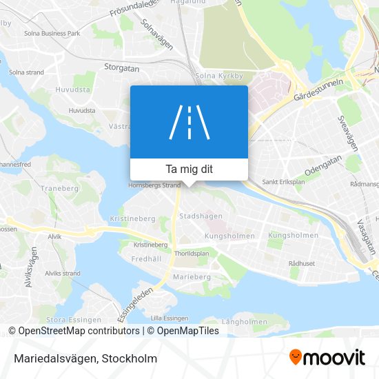 Mariedalsvägen karta