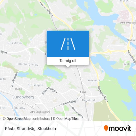 Råsta Strandväg karta