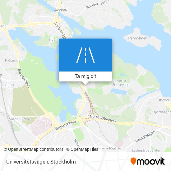 Universitetsvägen karta