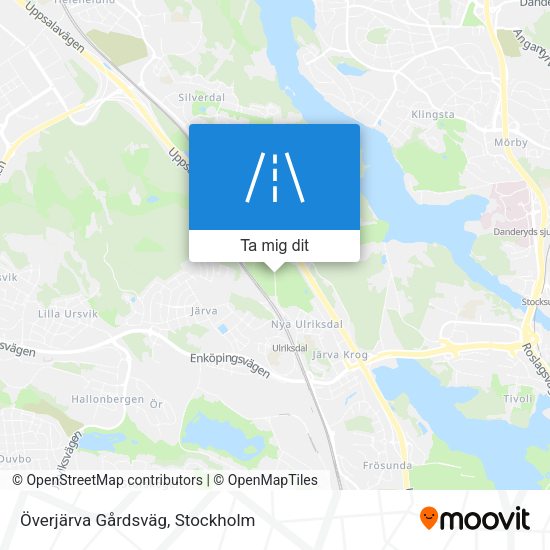 Överjärva Gårdsväg karta