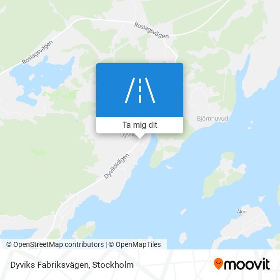 Dyviks Fabriksvägen karta