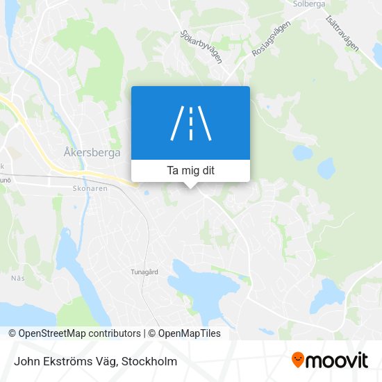 John Ekströms Väg karta