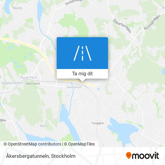 Åkersbergatunneln karta