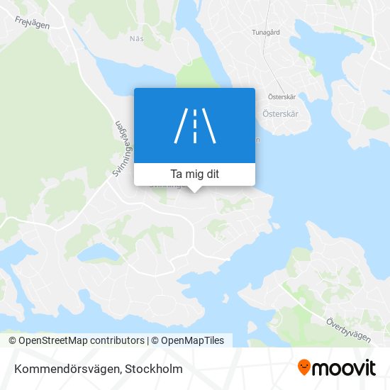 Kommendörsvägen karta