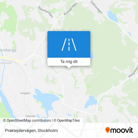 Praktejdervägen karta