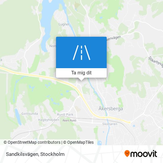 Sandkilsvägen karta