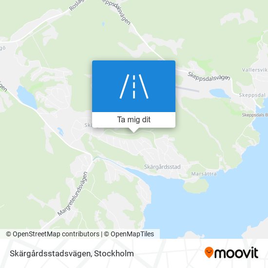 Skärgårdsstadsvägen karta