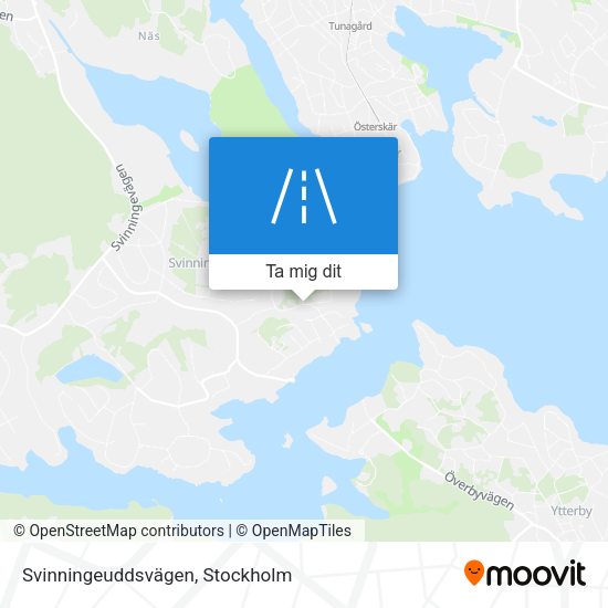 Svinningeuddsvägen karta