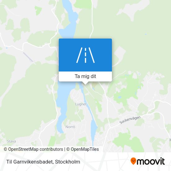 Til Garnvikensbadet karta